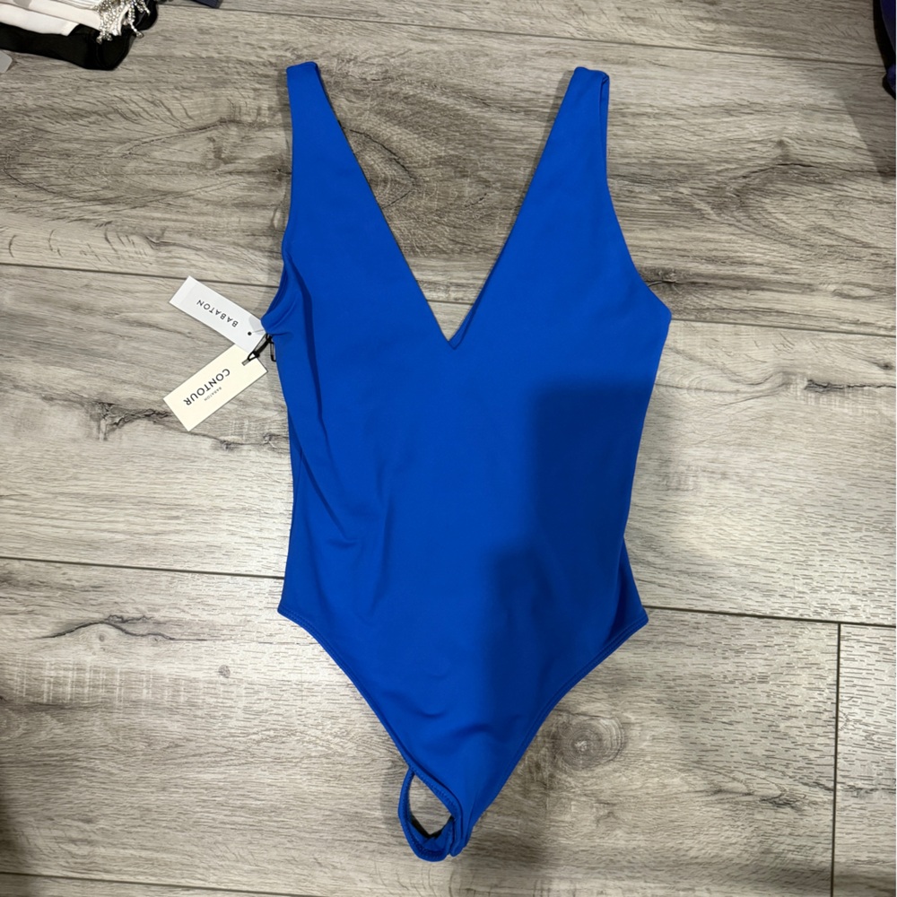 Aritzia Royal Blue V‑Neck Bodysuit